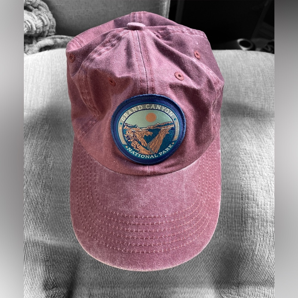 Burgundy Acid Washed Grand Canyon Baseball Cap